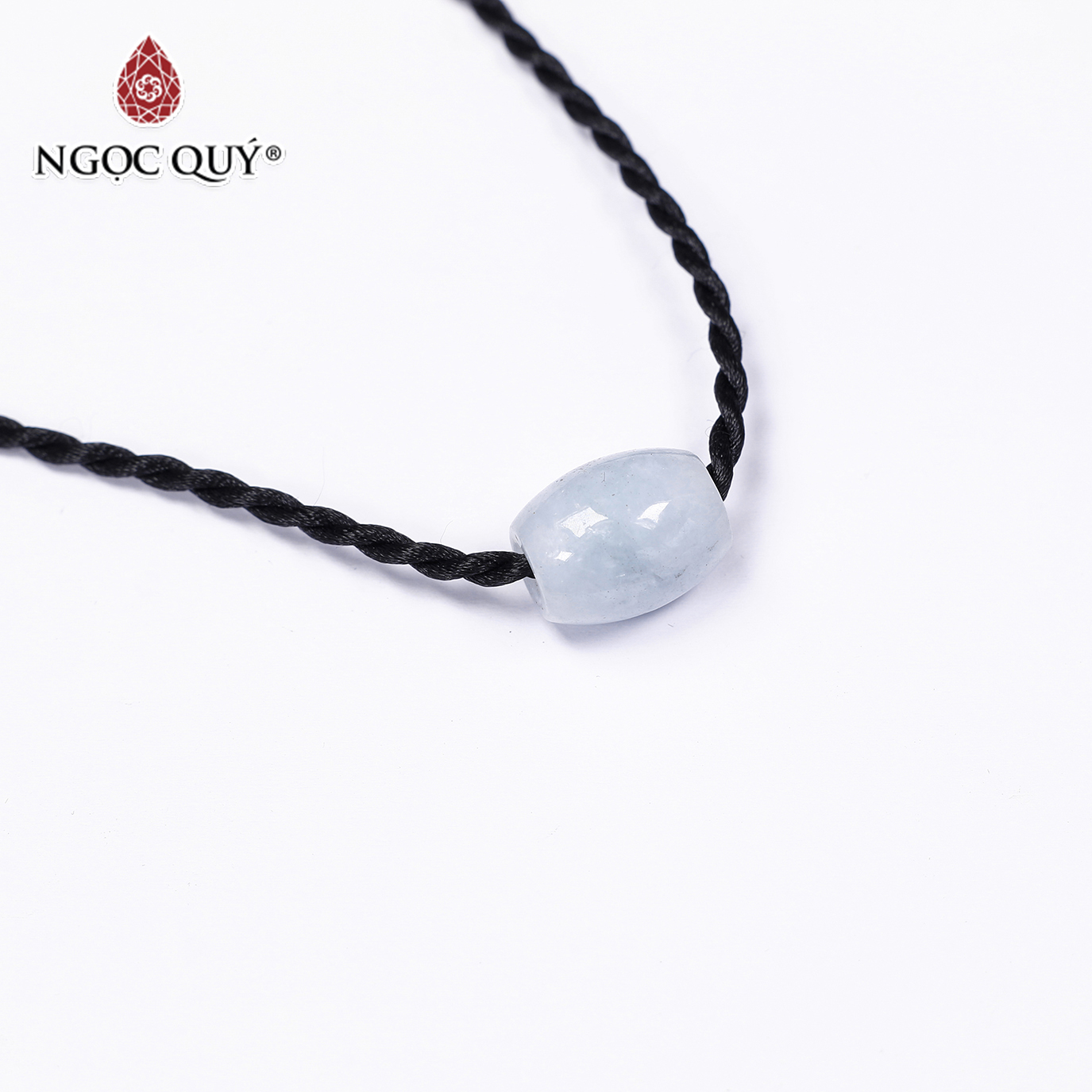 Mặt dây chuyền lu thống đá cẩm thạch A 13.1x10.5mm mệnh hỏa. mộc - Ngọc Qúy Gemstones