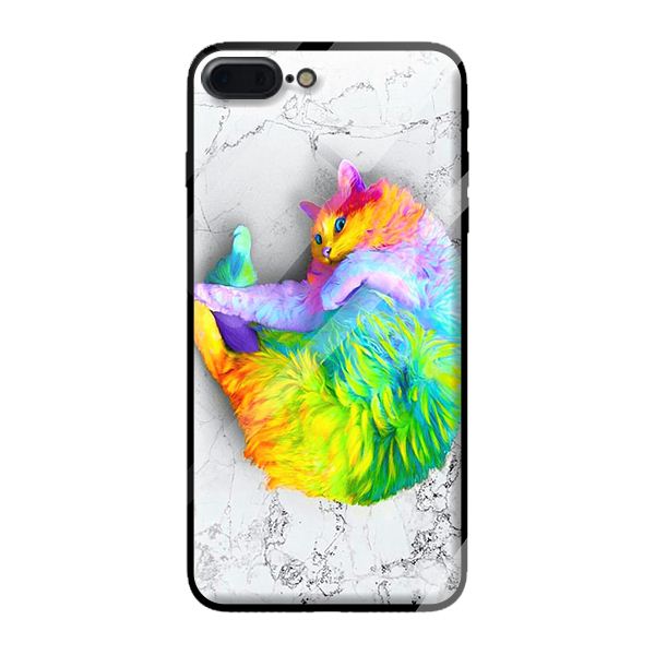 Ốp lưng kính cường lực cho iPhone 8 Plus MÈO 2 - Hàng chính hãng