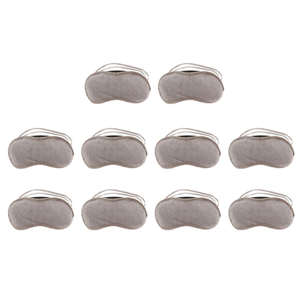 10Pcs Soft Sleep Mask Adjustable Strap Eye Mask Blindfold for Puffy Eyes