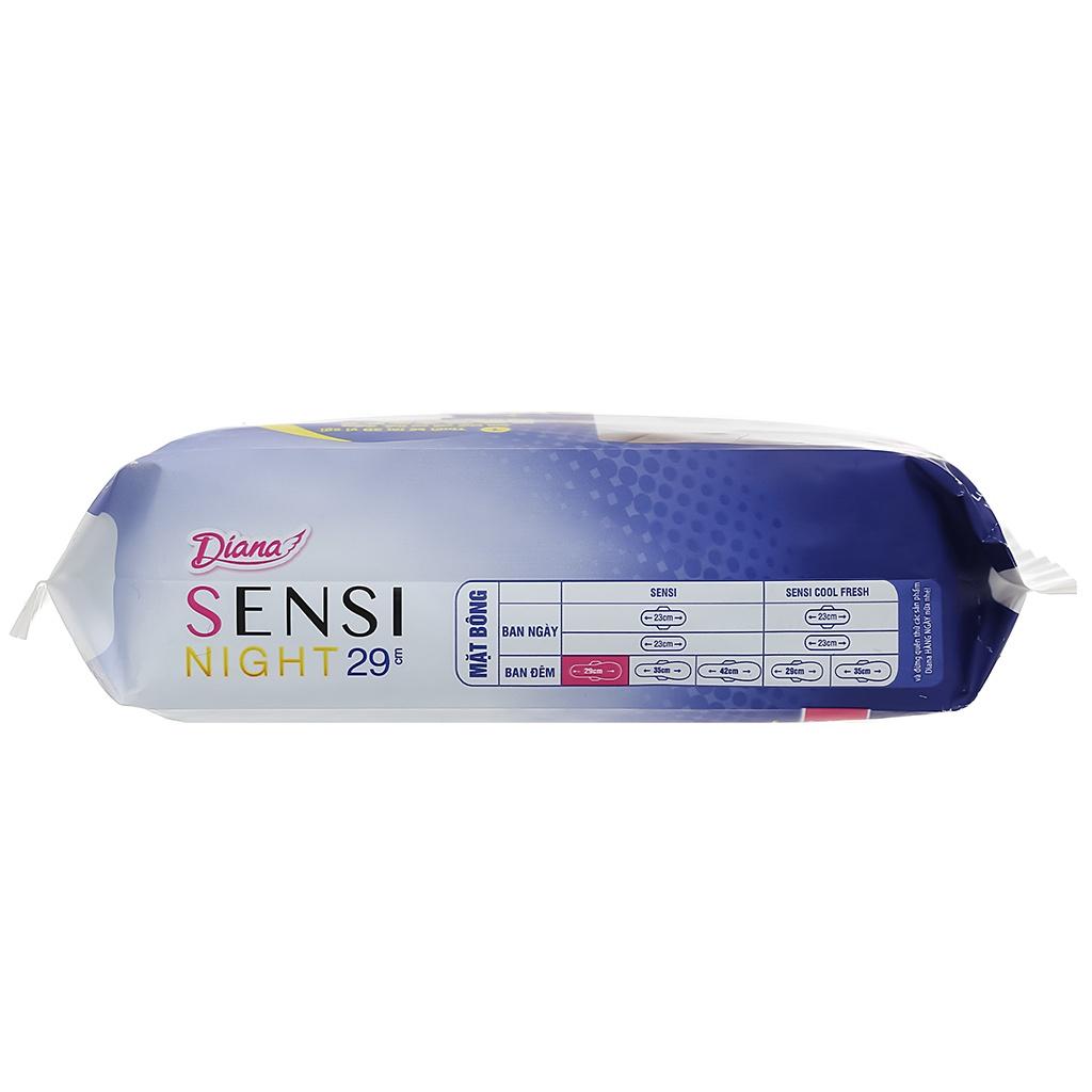 Combo 6 Băng vệ sinh Diana Sensi Night Ban Đêm 29cm 4 miếng/gói