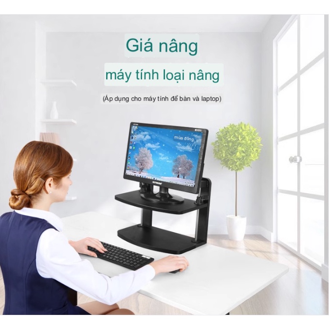 Bàn Kê Màn Hình Máy Tính Laptop Nâng Hạ Chiều Cao