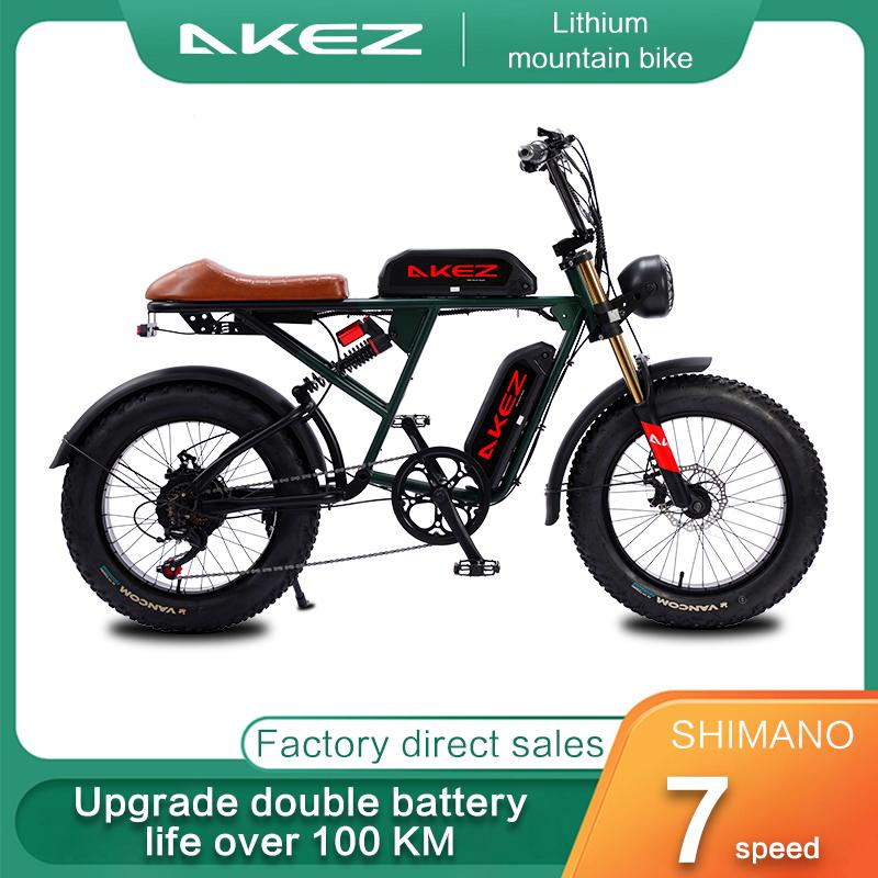 Bike điện 20 inch điện Color: Black dual battery