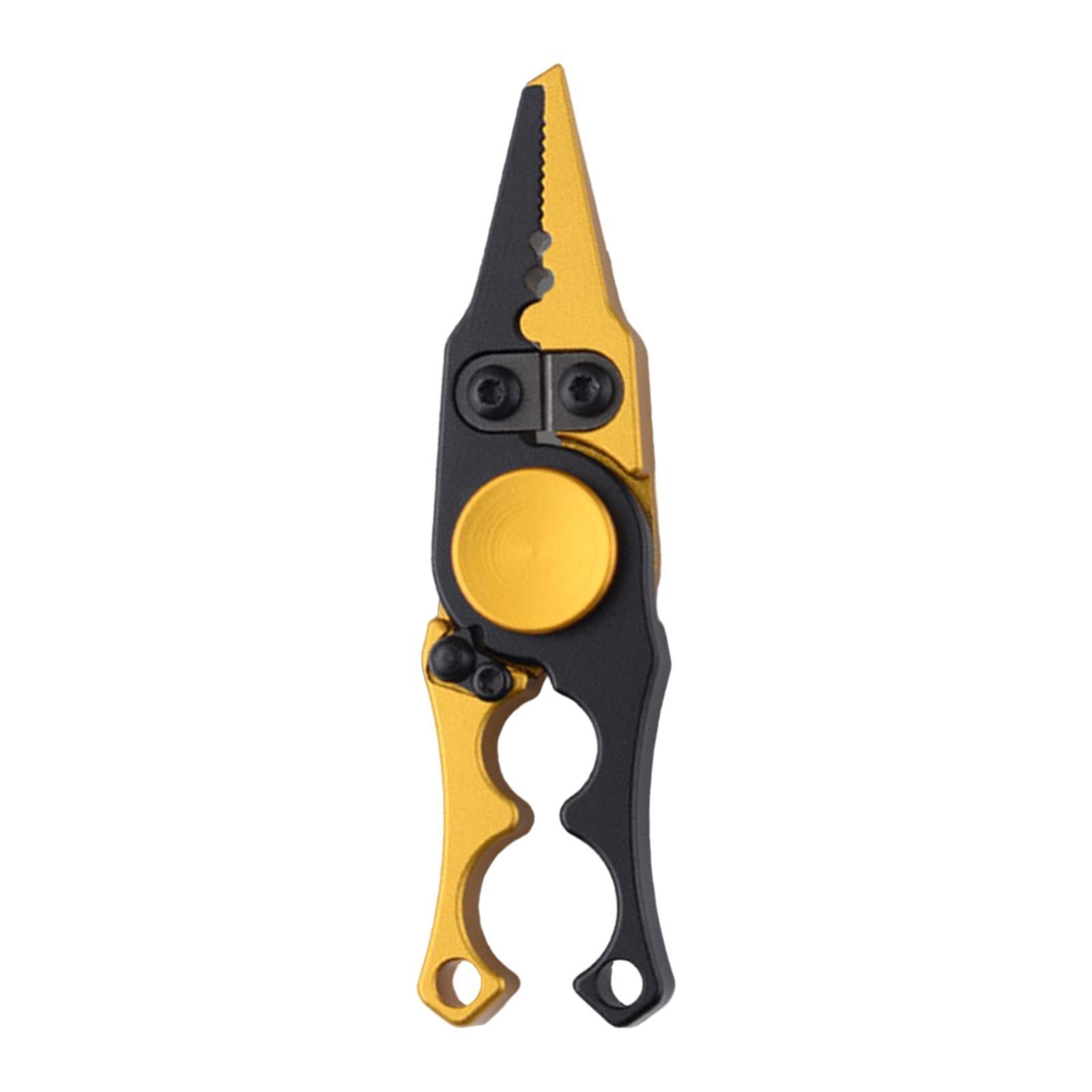 Fishing Pliers Scissors Aluminum Saltwater Resistant Accessories Portable Lightweight Line Cutter Hook Remover Equipment Gadget Fishing Tool