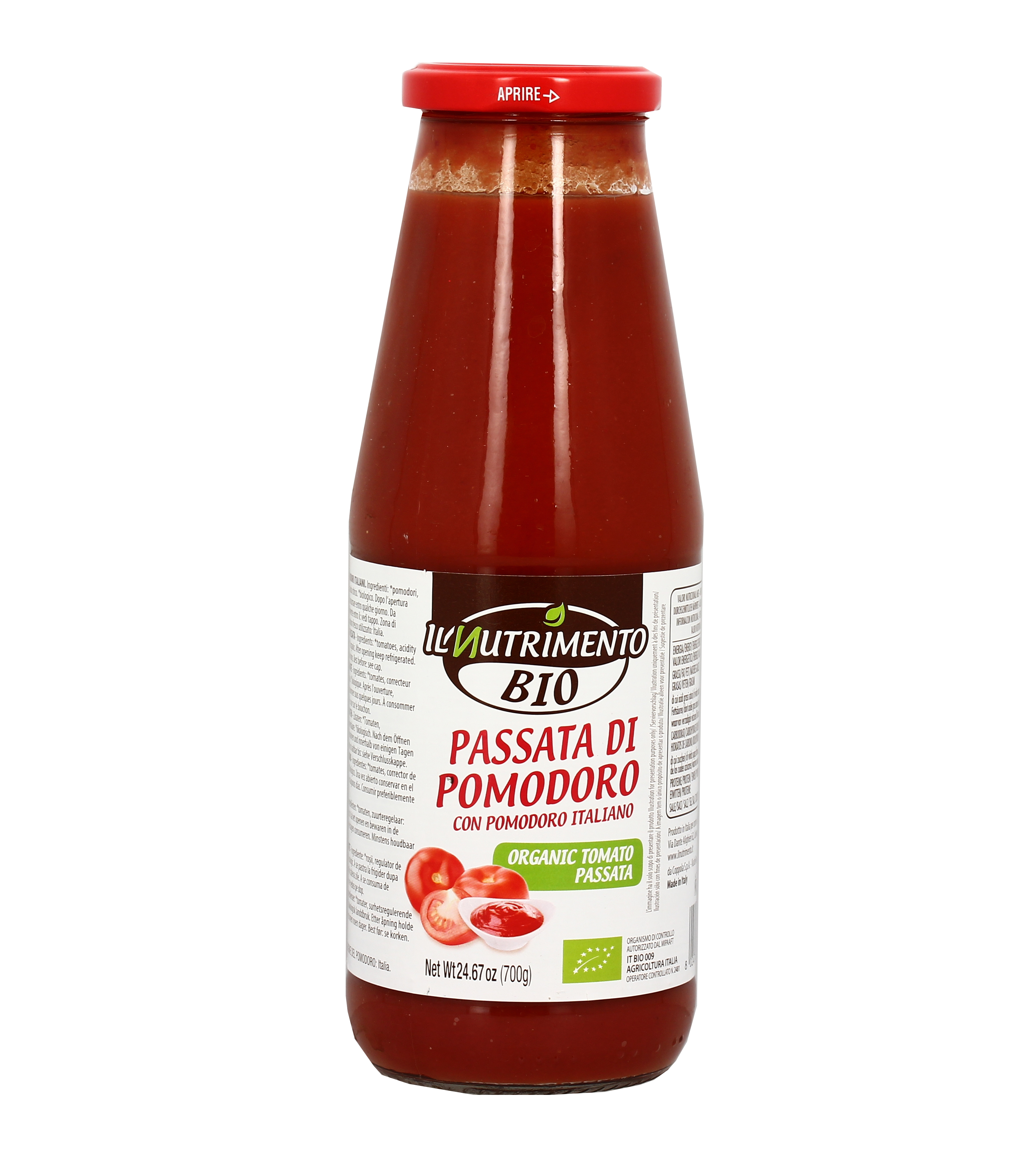 Sốt cà chua hữu cơ IL Nutrimento Organic Tomato Sauces 700g
