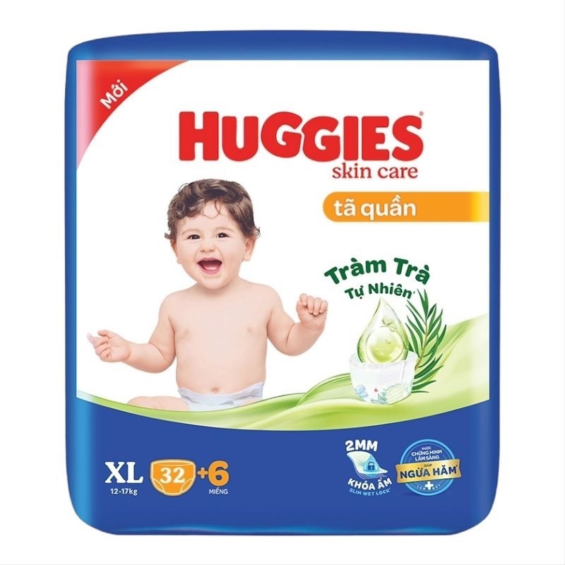 Tã Quần Huggies Dry size XL32 (32 miếng+ khuyến mãi) - HSD Luôn Mới