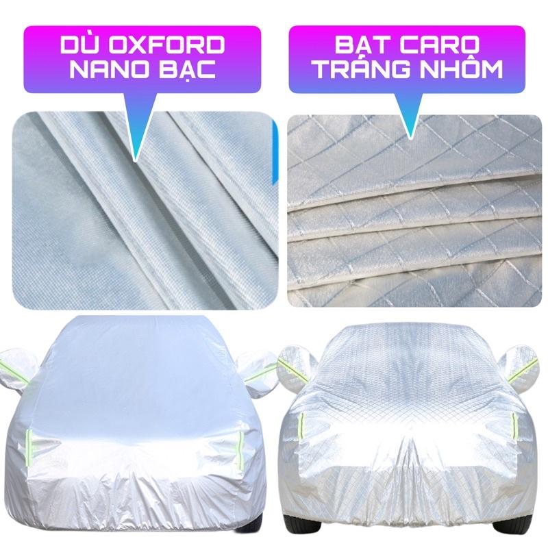 Bạt trùm phủ xe bán tải vải dù cao cấp - Bạt trùm xe bán tải 3 lớp tráng nhôm chống xước, chống nắng nóng, chống cháy