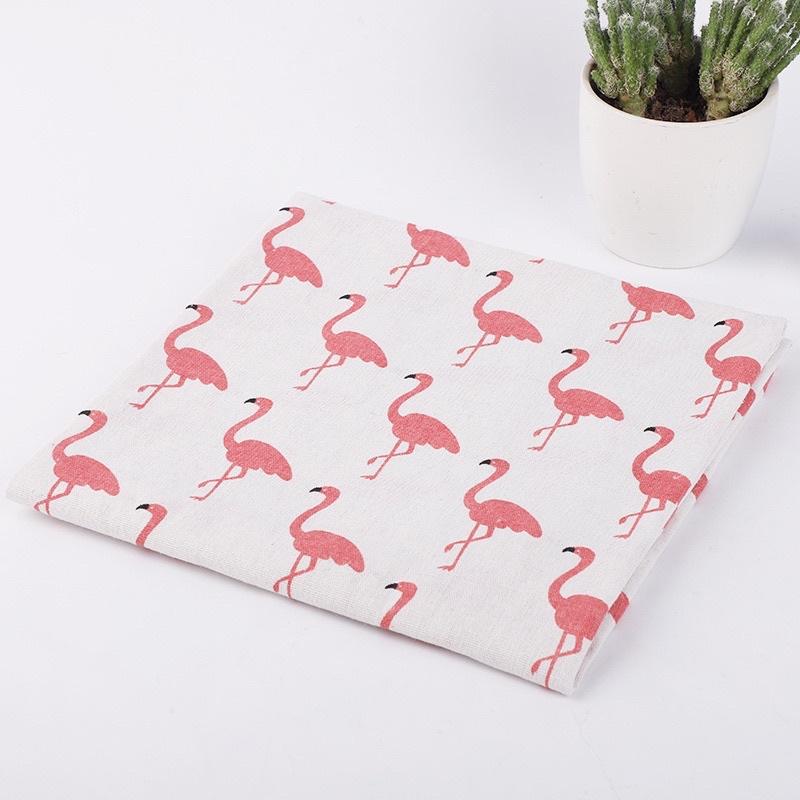 Vải Bố Vải Canvas Trang Trí Làm Rèm Cửa Phông Nền Chụp Ảnh, Khăn Bàn Tấm Phủ Hoạ Tiết Cú Mèo Hạc