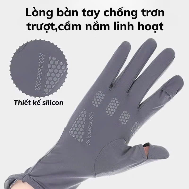 Găng Tay Chống Nắng Dài Vừa Phải, Chống Trượt Thời Trang Mùa Hè, Đàn Hồi - HÀNG CHÍNH HÃNG MINIIN