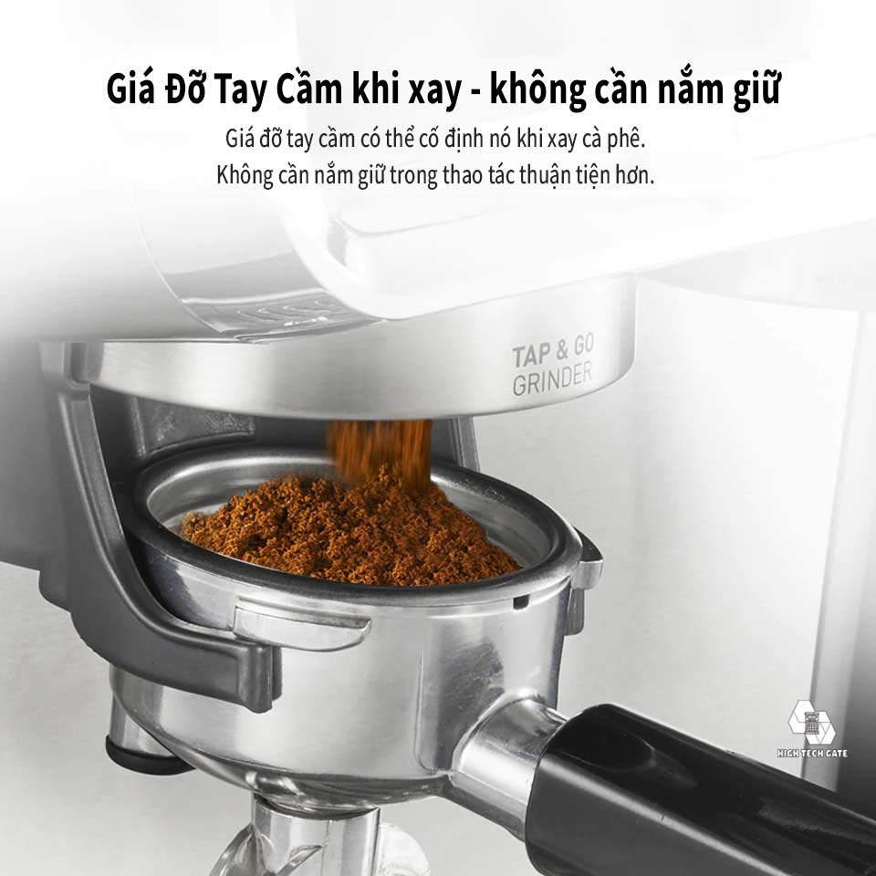 Máy pha cà phê HiBREW CM5020 pha cafe máy espresso 3 in 1, tích hợp xay 30 cấp độ, chuẩn tay cầm 58mm chuyên nghiệp, định lượng tùy ý mức pha, đánh sữa tạo bọt mạnh mẽ, tặng kèm dụng full bộ dụng cụ pha chế, hàng chính hãng