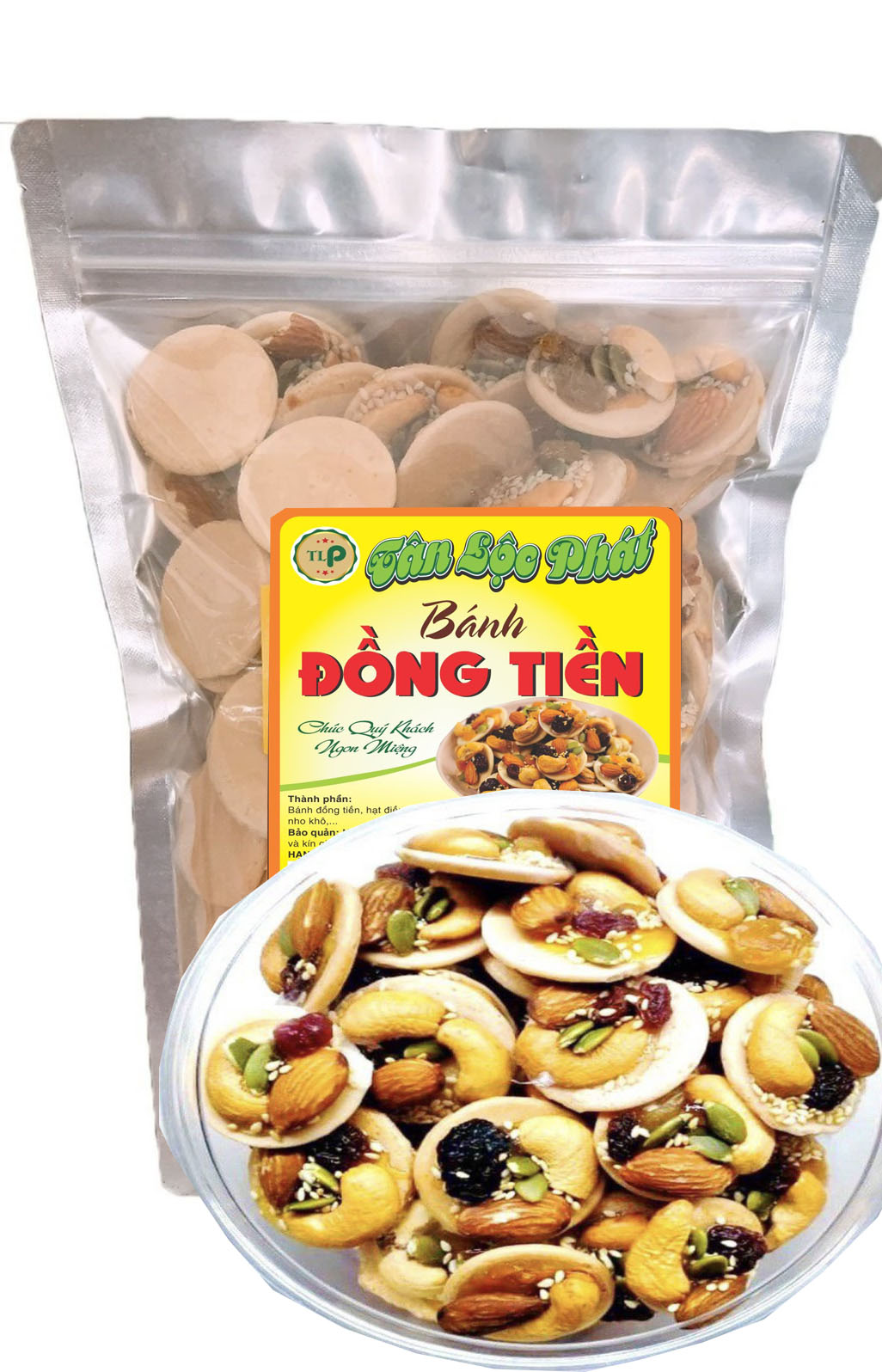 1KG BÁNH ĐIỀU MIX HẠT DINH DƯỠNG THƠM NGON BỔ DƯỠNG TÂN LỘC PHÁT