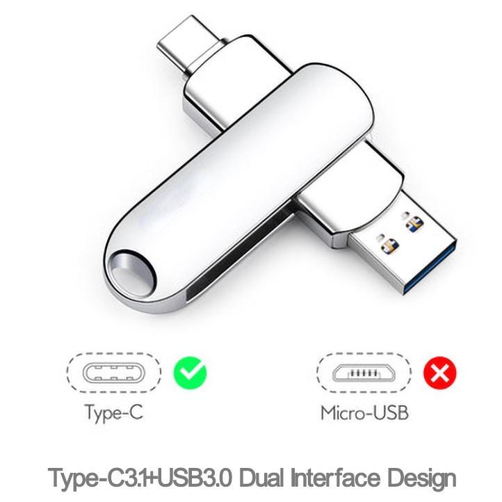 Usb Tốc Độ Cao 2 Trong 1 Với Cổng Usb 3.0 Và Type C Otg 512GB