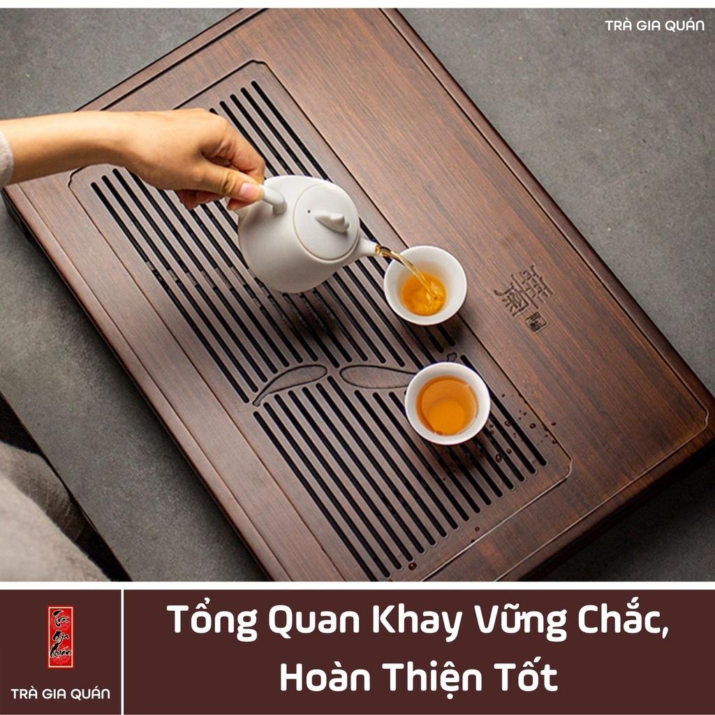 Khay Trà Tre Cao Cấp Chữ Nhật Trung Kích Thước 42*25*3 KT 43