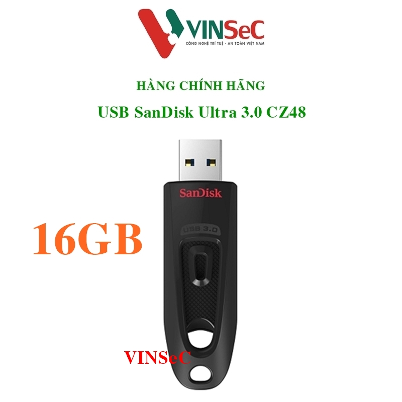 USB SanDisk 3.0 Ultra CZ48 16GB - Hàng Chính Hãng