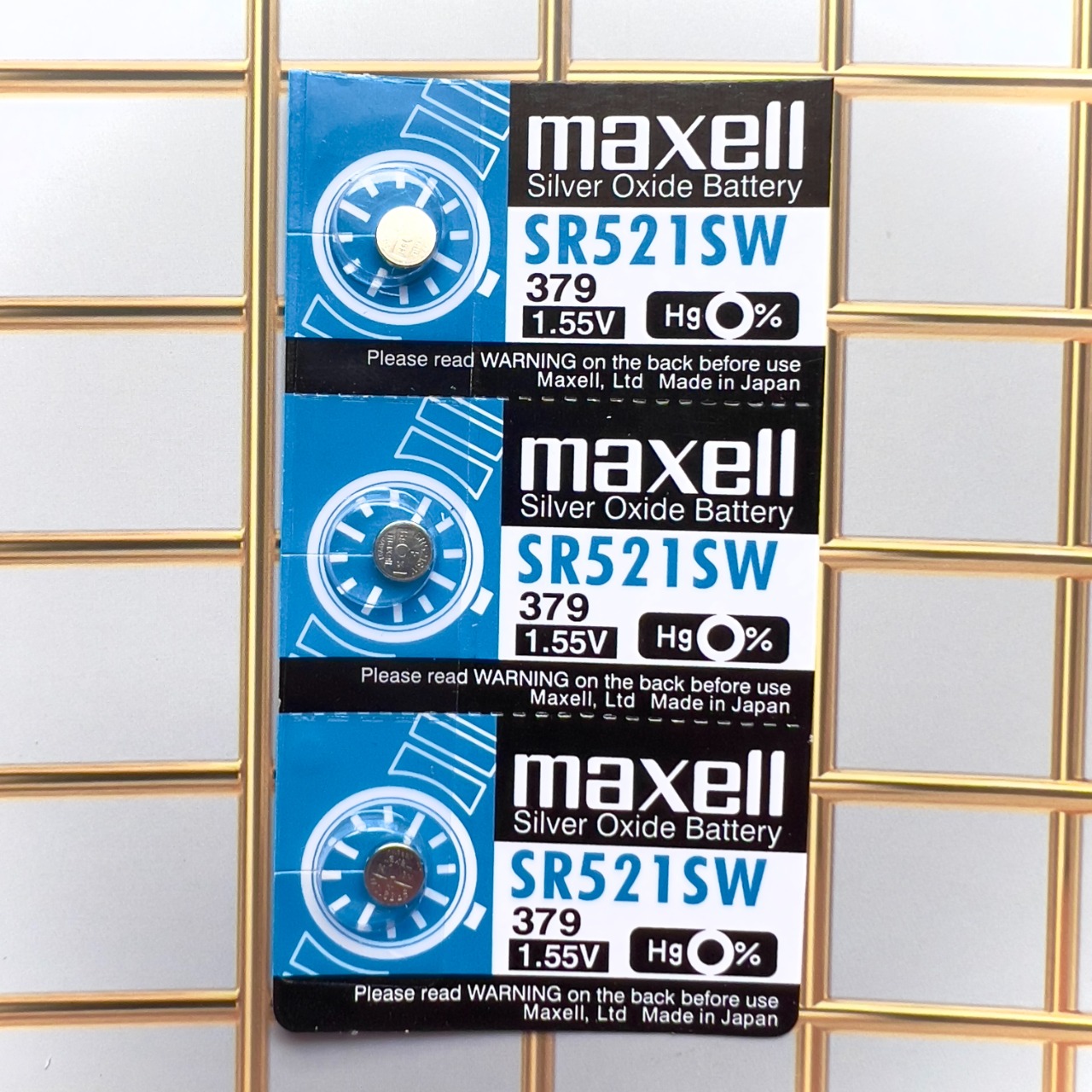 Vỉ 5 Viên Pin SR521SW / 379 / G0 Maxell Nhật Bản 1.55V Cho Đồng Hồ Đeo Tay