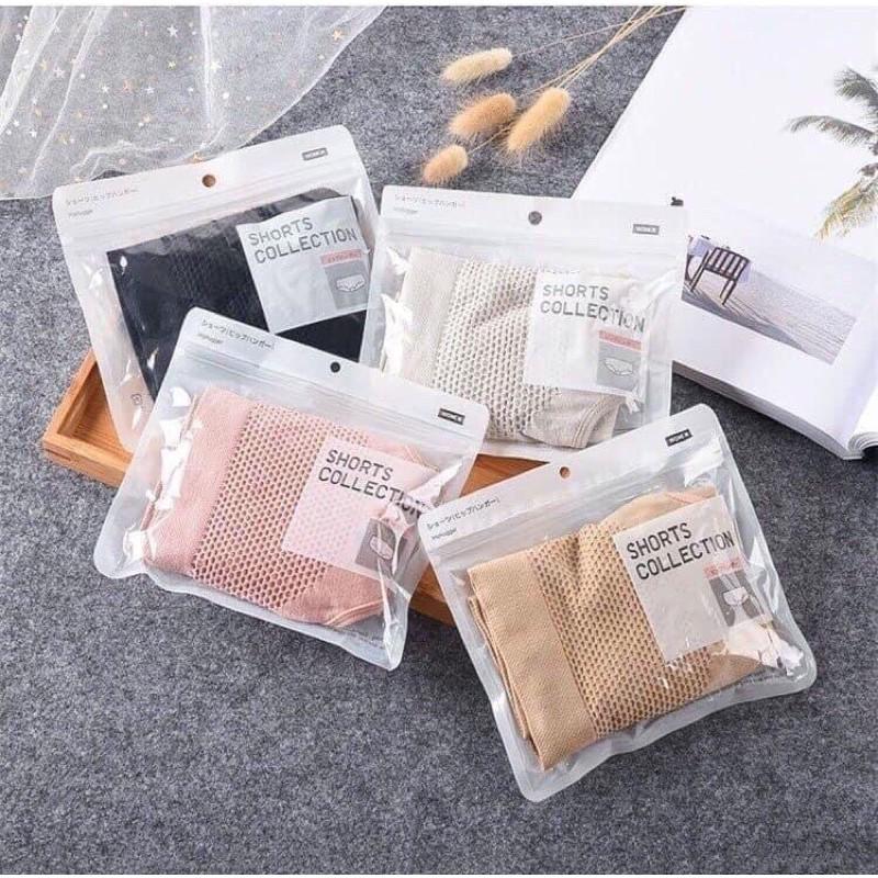 Quần lót cotton nâng mông kháng khuẩn kèm túi zip siêu sịn