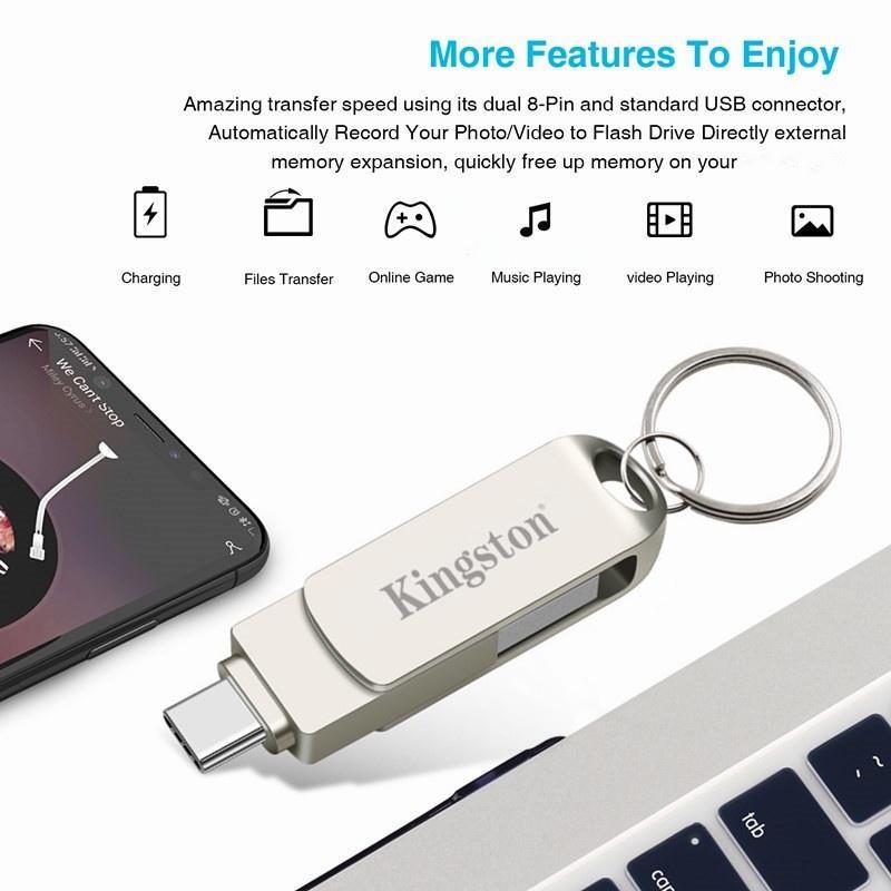 Ổ Đĩa Flash 2 Trong 1 Otg 512GB Type-C Cho Điện Thoại