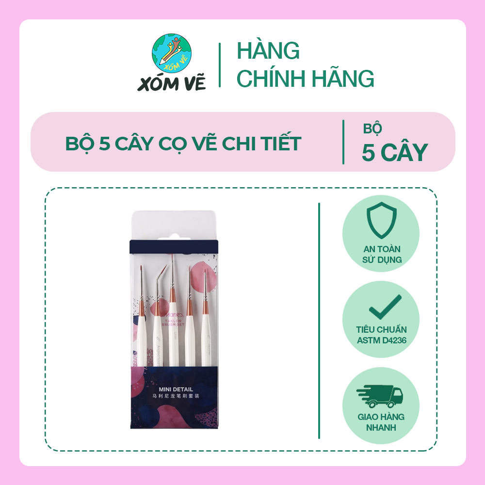 Bộ 5 cây cọ tỉa chi tiết