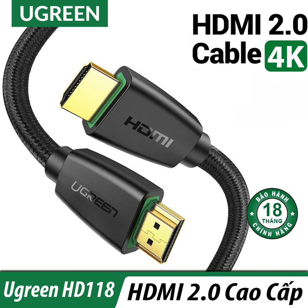 Cáp HDMI 2.0 Ugreen 40414 10m - Hàng Chính Hãng
