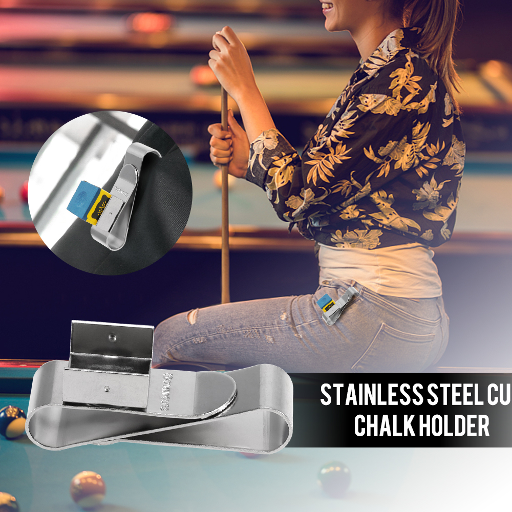 Kẹp phấn Bi da Billiards Cue bằng thép không gỉ