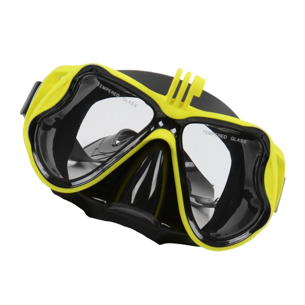 Adult Scuba Diving Mask Tempered Glasses Snorkeling Anti-Fog Goggles Pink