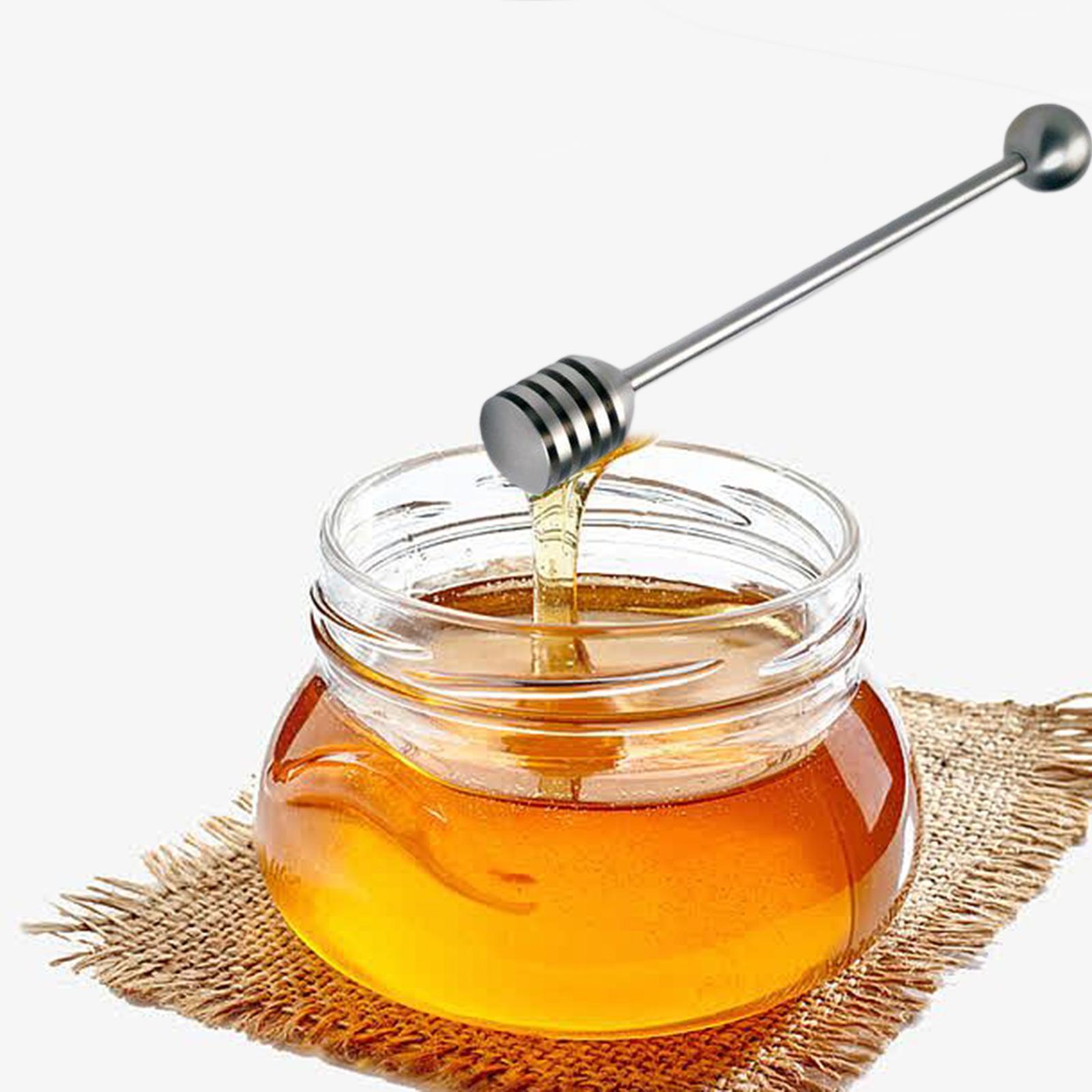 Stainless Steel Honey Dipper Rod Comfortable Grip Kitchen Utensils Anti Rust