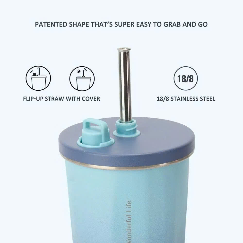 Cốc ly giữ nhiệt TYESO TS-8848A 600ml  bằng thép không gỉ 304  Chống tràn &amp; Giữ nhiệt 12 tiếng