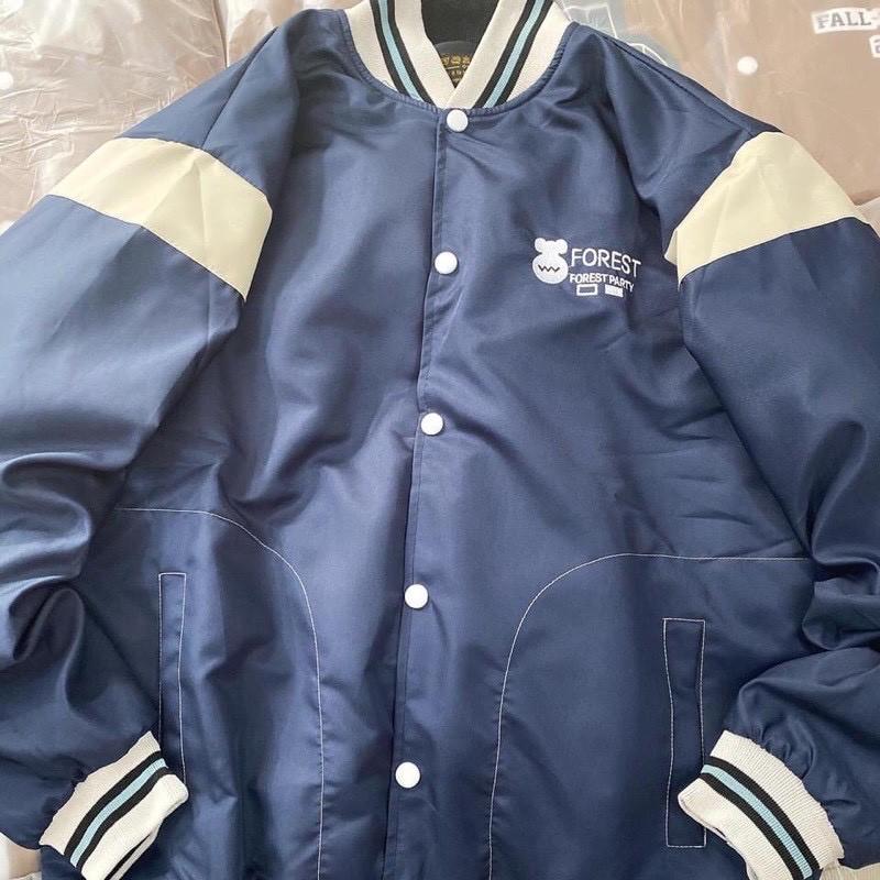 Áo Khoác Dù THIFU FASHION 2 Lớp Thêu Chữ Forest Chống Nắng Tránh Mưa Cho Nam Và Nữ