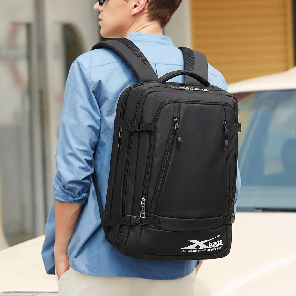 Balo laptop 17 inch giá rẻ, balo công sở, balo du lịch cỡ lớn Xbags Leader