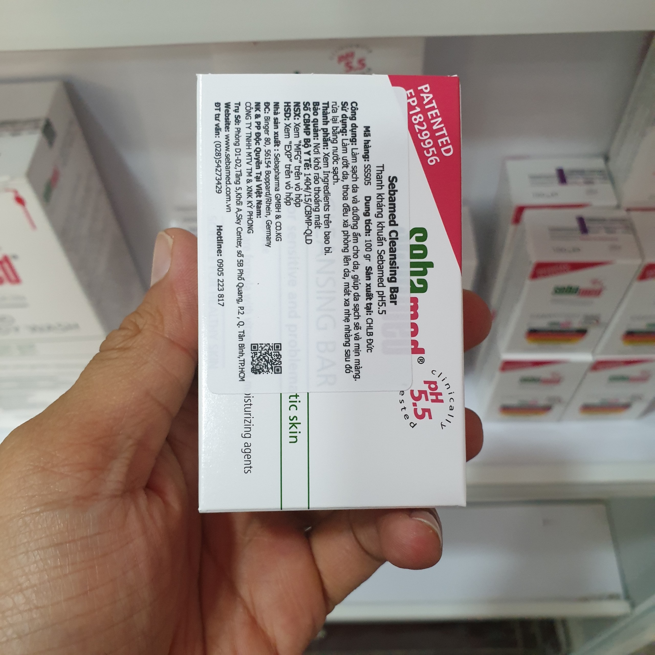 Xà Phòng Kháng Khuẩn pH5.5 Sebamed Cleansing Bar pH5.5 SSS05 (100g)