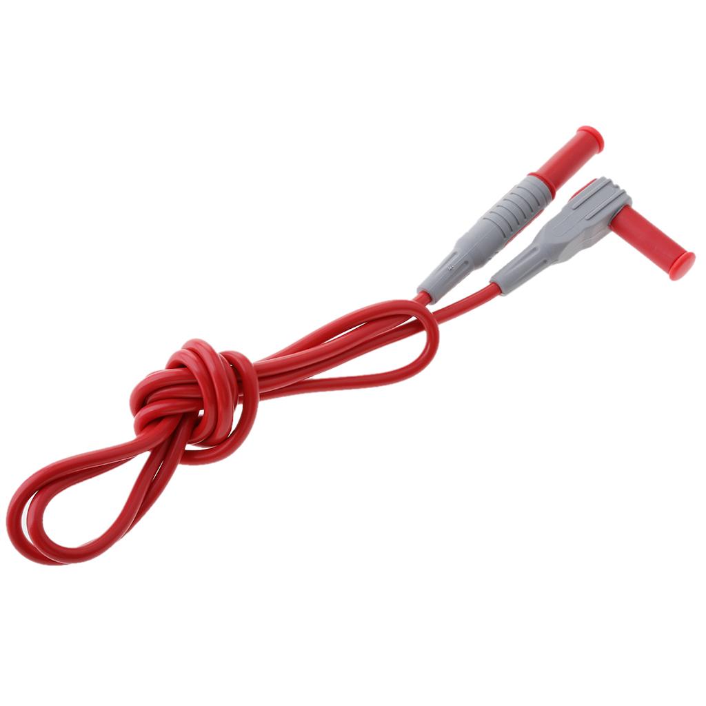 P1032 Silicone Wire Multimeter Test Cable Injection Molded 4mm Banana Plug Test Line Straight to Curved Test Cable