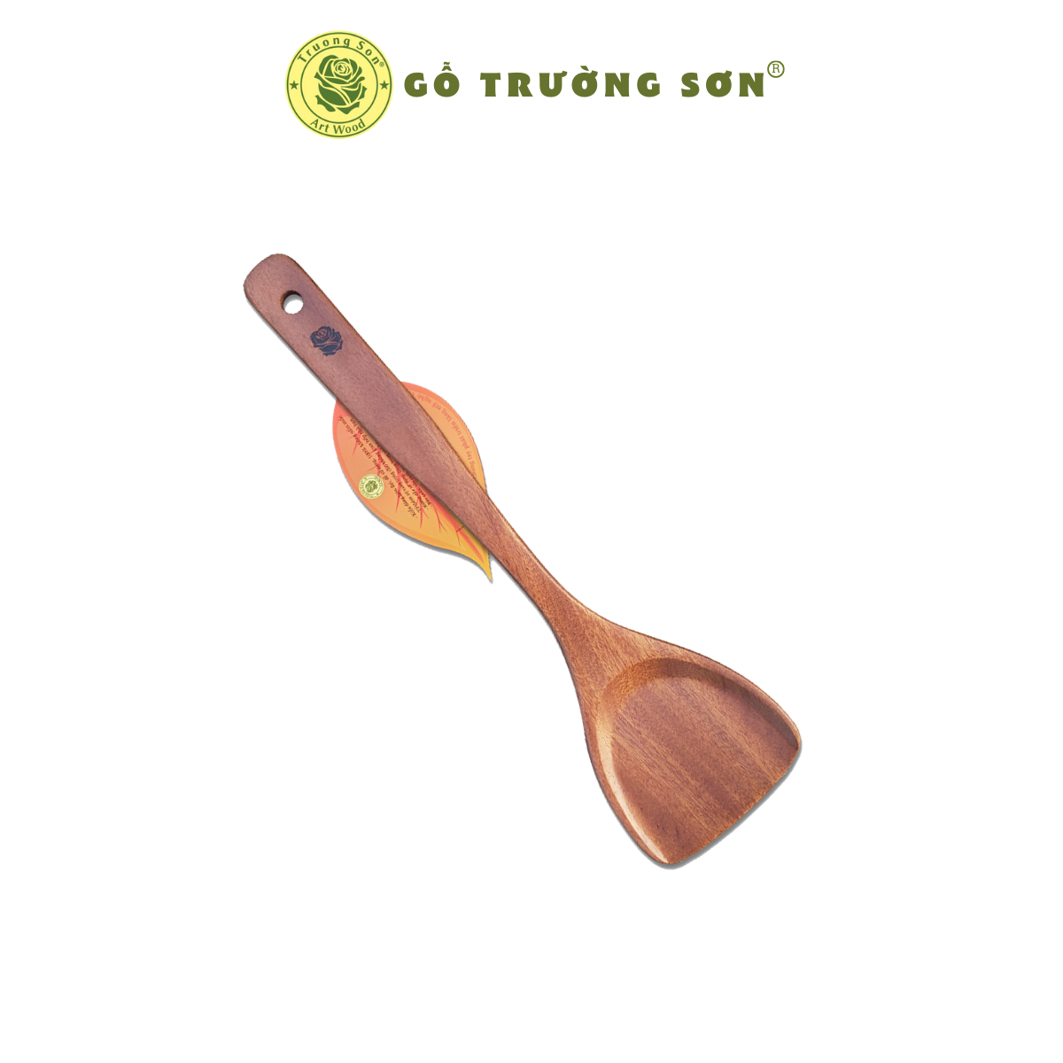 Sạn Gỗ Chiên Xào Thức Ăn - Sạn Gỗ S8 Xà Cừ Xẻng Cán Dài- Đồ Gỗ Nhà Bếp Thương Hiệu Trường Sơn