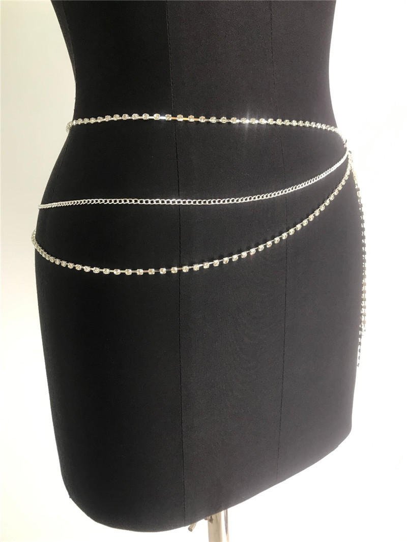 Belt thắt lưng belt váy chuỗi xích mắt đá độc đáo ấn tượng siêu tôn dáng
