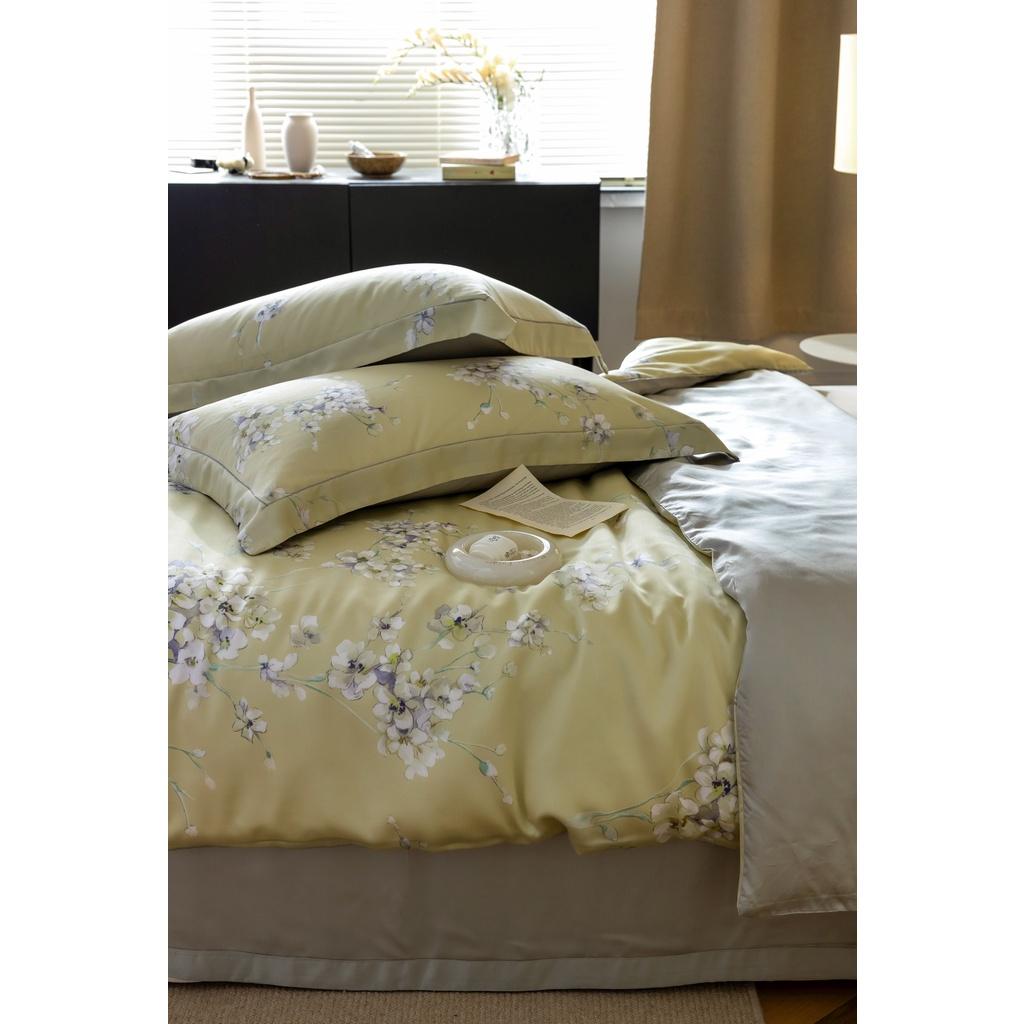 Bộ chăn ga gối mùa hè100% lụa tencel , cao cấp, MỀM MỊN, MÁT DA cực hot - sang trọng DESIGN SM803