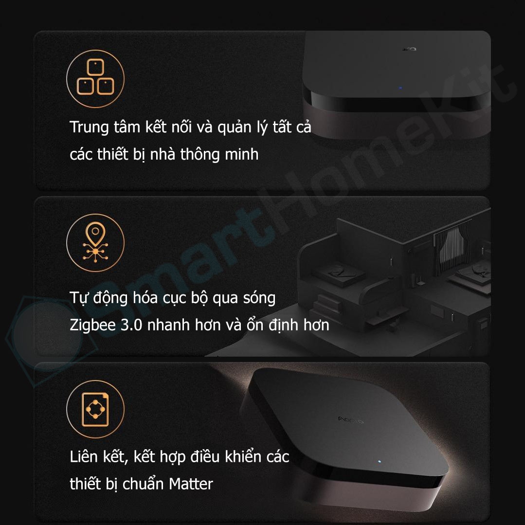 [Quốc Tế] Bộ trung tâm Aqara Hub M3 Zigbee &amp; Matter, điều khiển hồng ngoại - Hàng Chính Hãng Bảo hành 1 Năm