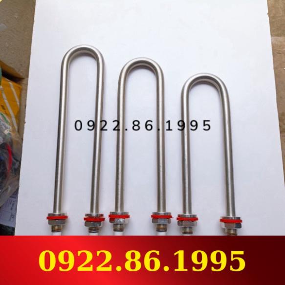 Điện trở đun nước Inox chữ U đơn 4kw 5kw 6kw chiều dài 65cm AC 220V 380v hà