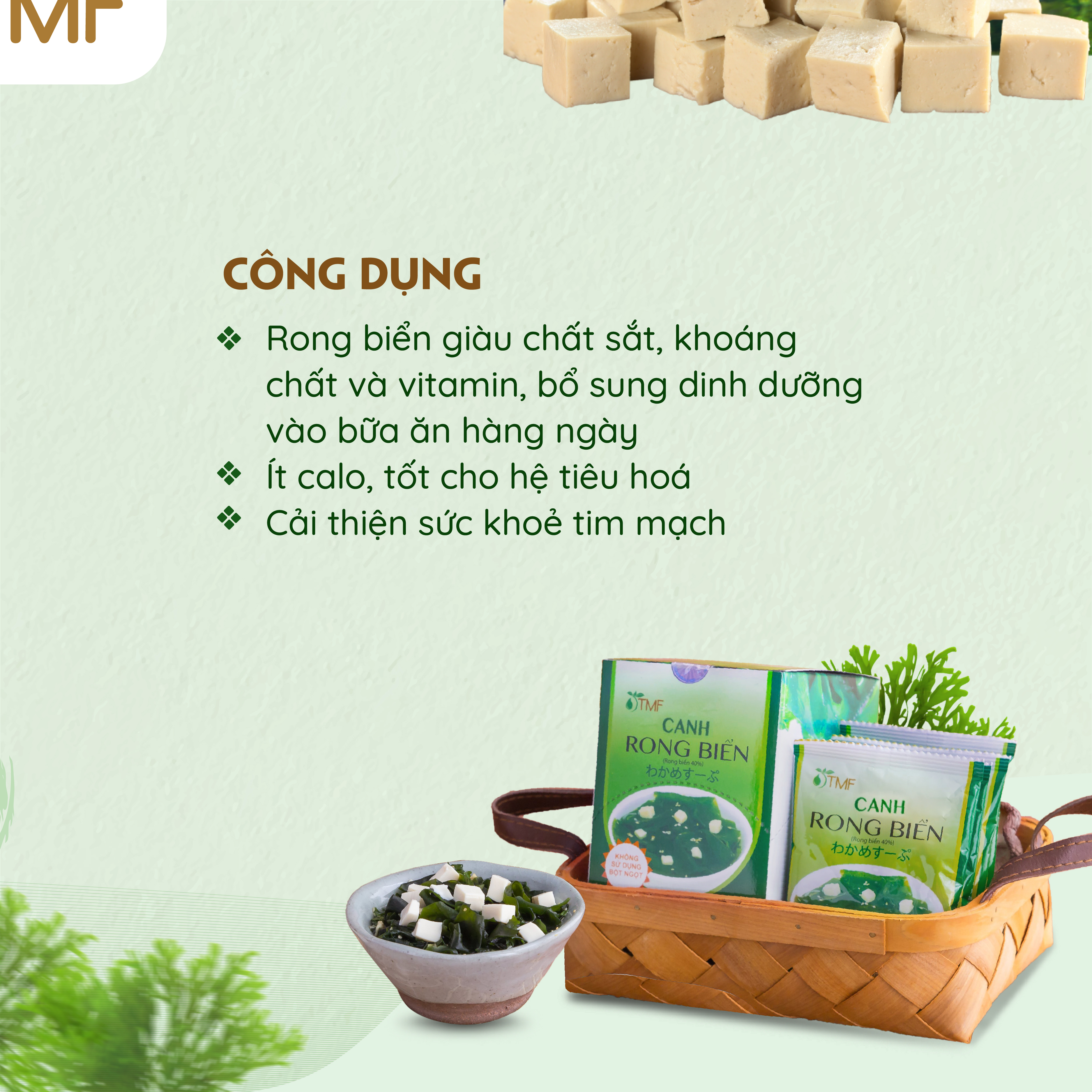 Canh dưỡng sinh rong biển hộp 4 gói TÂM MINH FOODS dinh dưỡng ăn liền tiện lợi