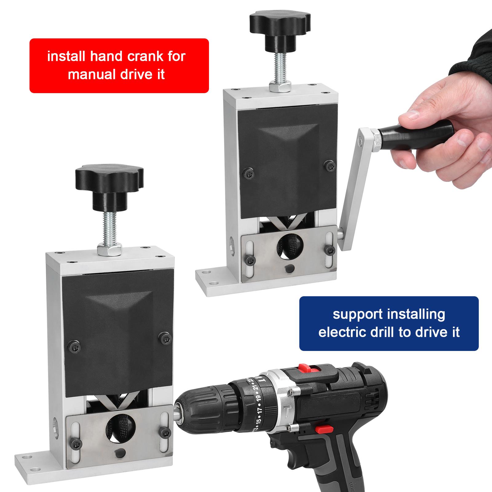 Portable Household Wire Stripper Aluminum Alloy Manual Wire Stripping Tool Cable Peeling Machine with Hand Crank Use with Hand Electric Drill for 2-15mm Wire