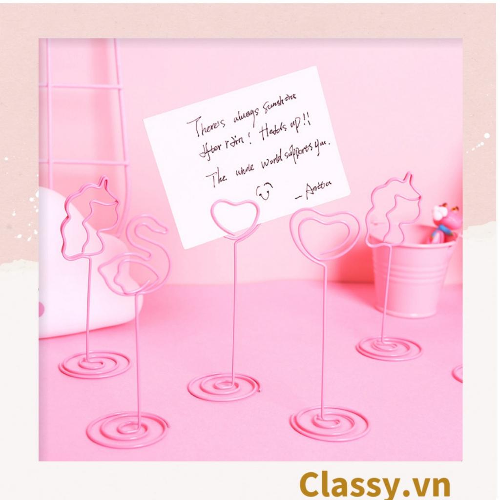 Kẹp Giấy ghi chú Classy tạo hình động vật màu hồng dễ thương PK647