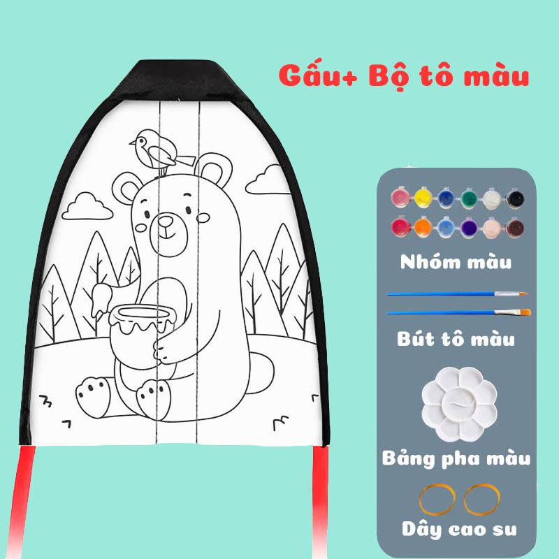 Đồ Chơi Diều Trẻ Em Họa Tiết Hoạt Hình Dễ Thương Cho Bé Tự Tô Màu