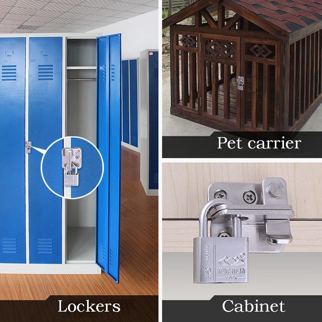 7-20pack Stainless Steel Hasp Cabinet Door Latch Security Lock Hardware Left