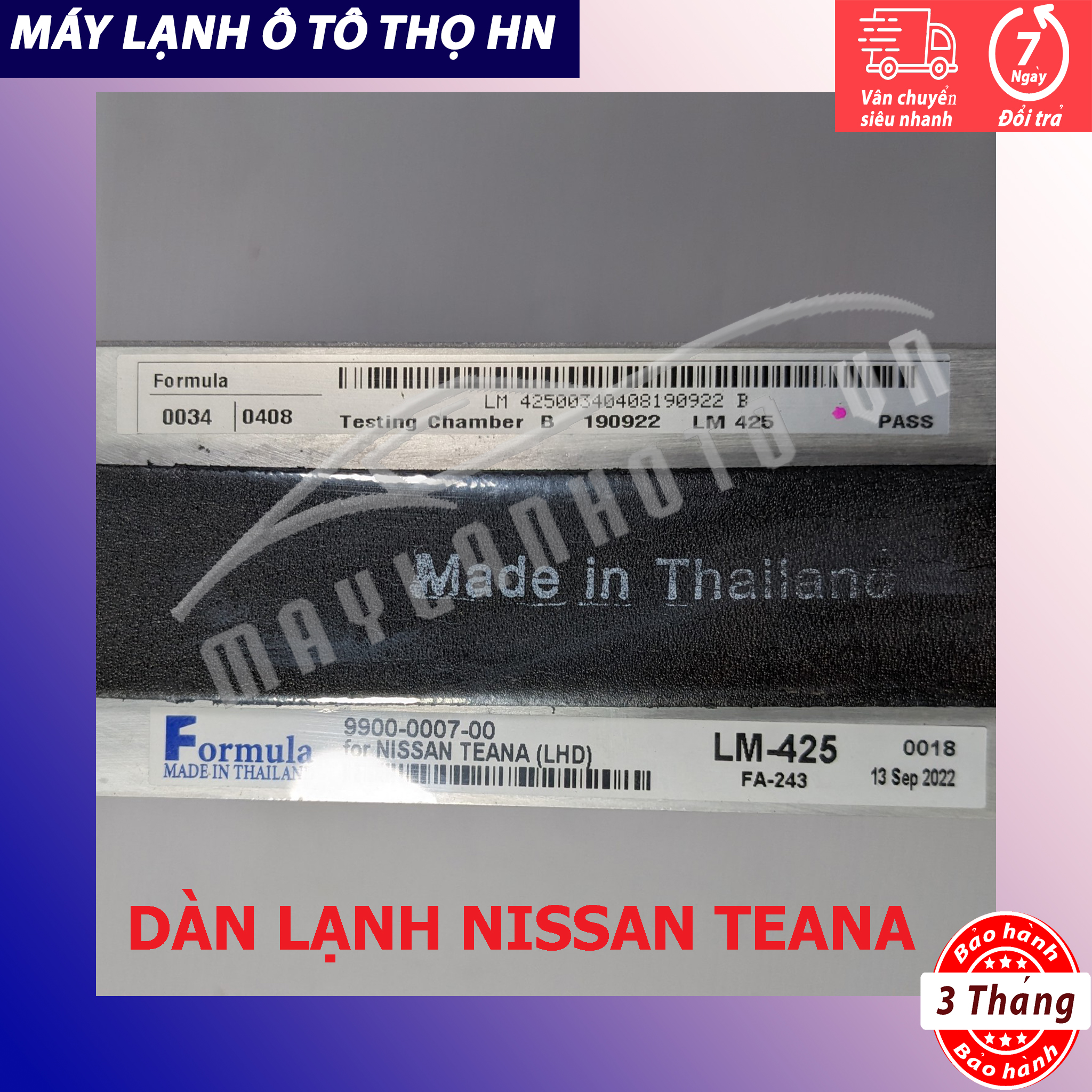 Dàn (giàn) lạnh Nissan Teana 2004 2005 2006 2007 2008 2009 2010 2011 2012 Hàng xịn Thái Lan 04 05 06 07 08 09 10 11 12