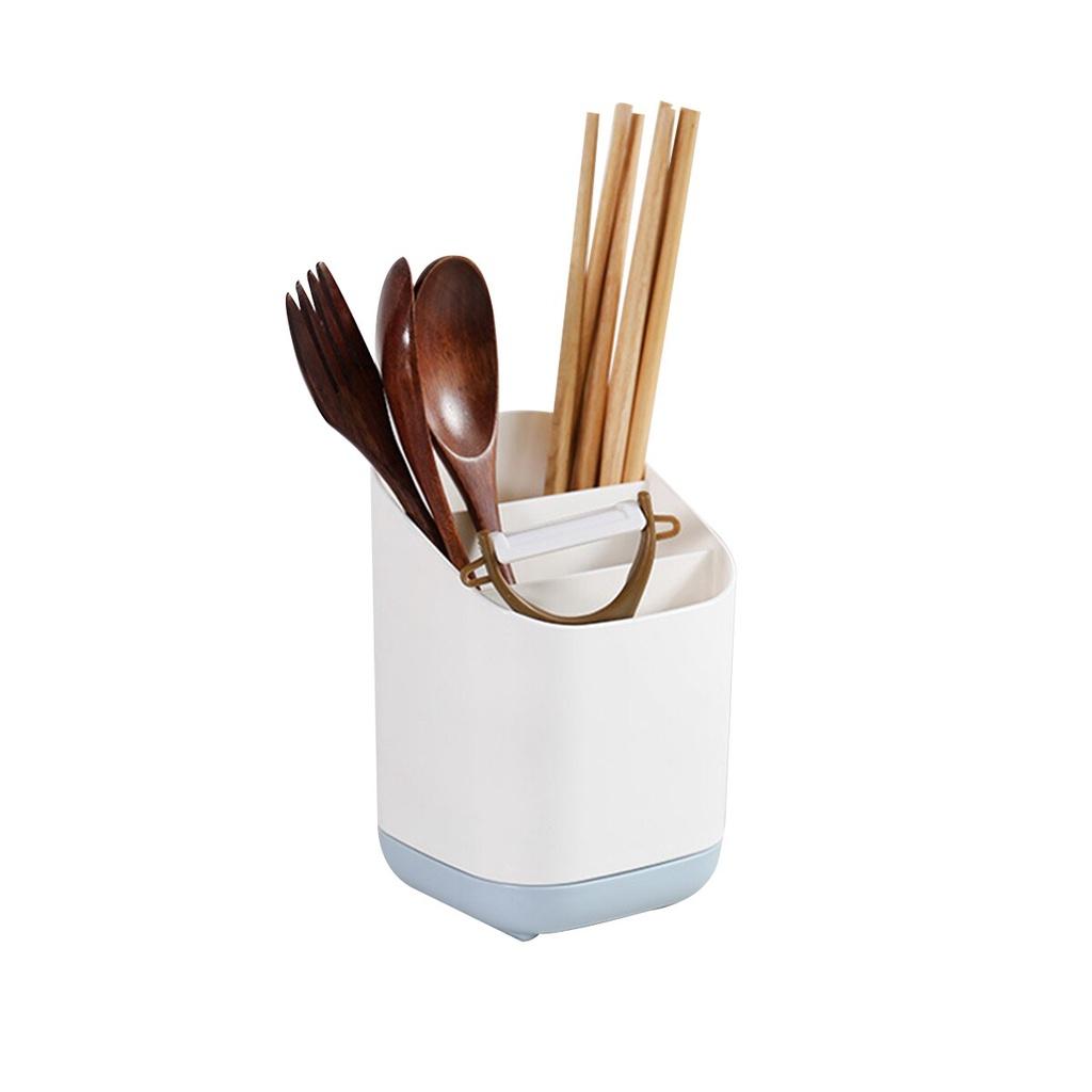 AA Tableware Utensil Storage Bin, Forks Knives Spoons Chopsticks Drain Organizer Rack Box for Kitchen