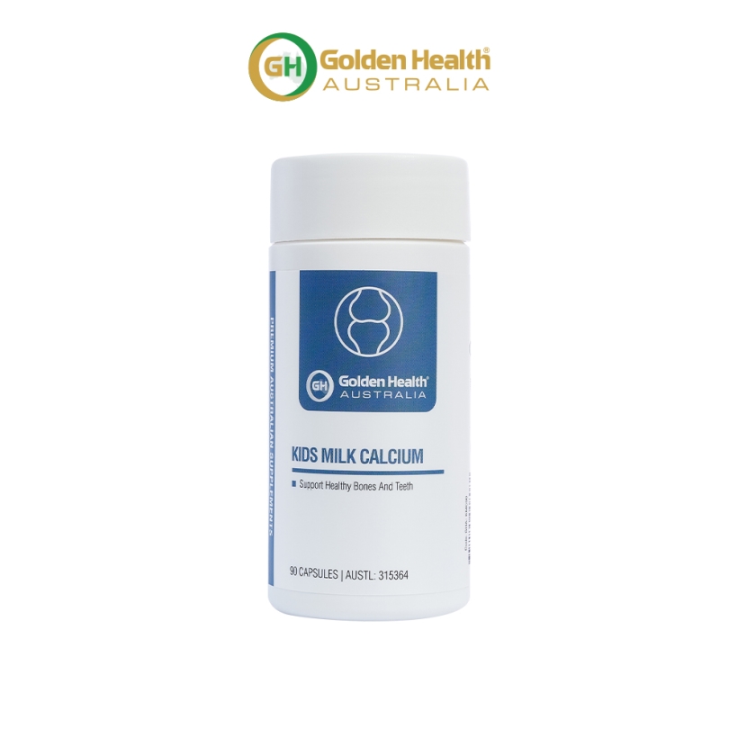 Viên uống hỗ trợ chắc xương và tăng chiều cao cho bé Golden Health Kids Milk Calcium