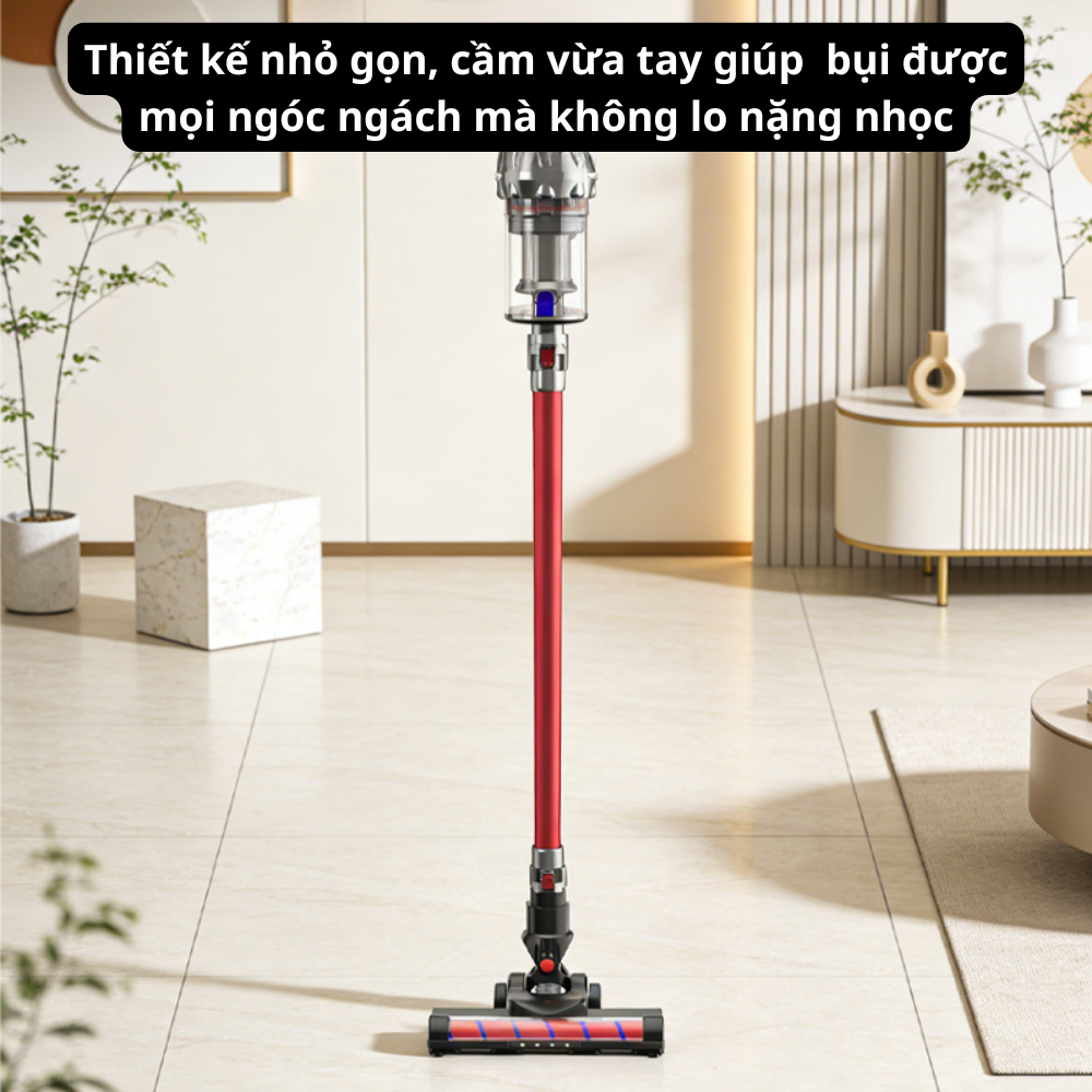 Máy hút bụi cầm tay Lumabella LB-63017 LOẠI SẠC PIN nhiều đầu hút, lõi lọc hepa lọc bụi mịn, dễ dàng vệ sinh - DELIYA HÀNG CHÍNH HÃNG