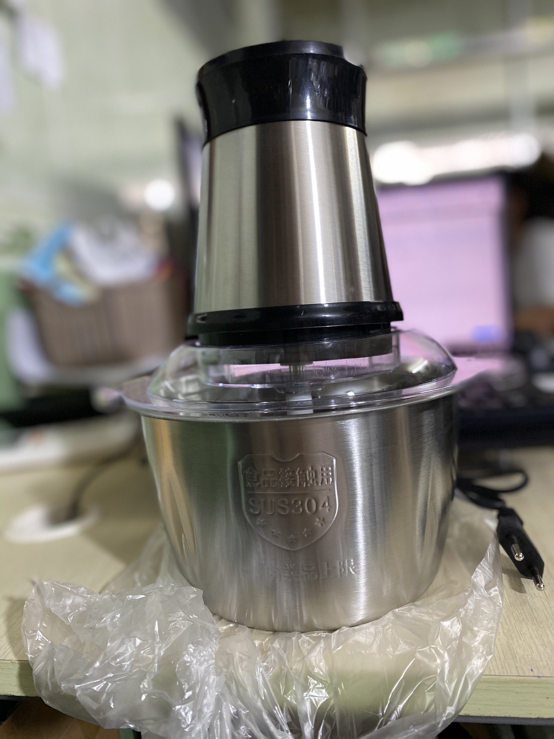 Máy Xay Thịt Inox Làm Giò Chả, Xay Cua, tôm, Cá ,rau củ đa năng