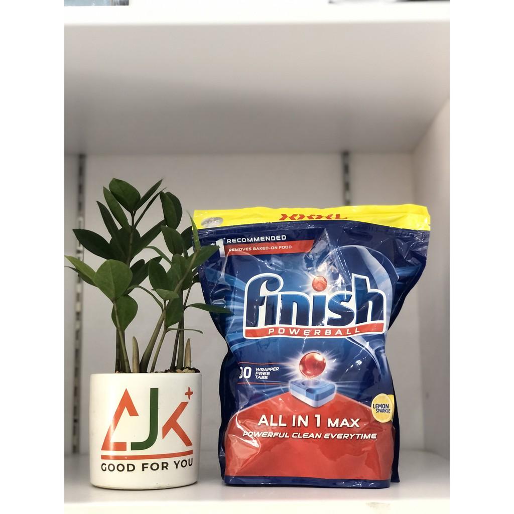 Viên rửa chén cao cấp FINISH All in 1 max hương chanh, táo - Dùng cho máy rửa chén - Nhập khẩu tại Đức