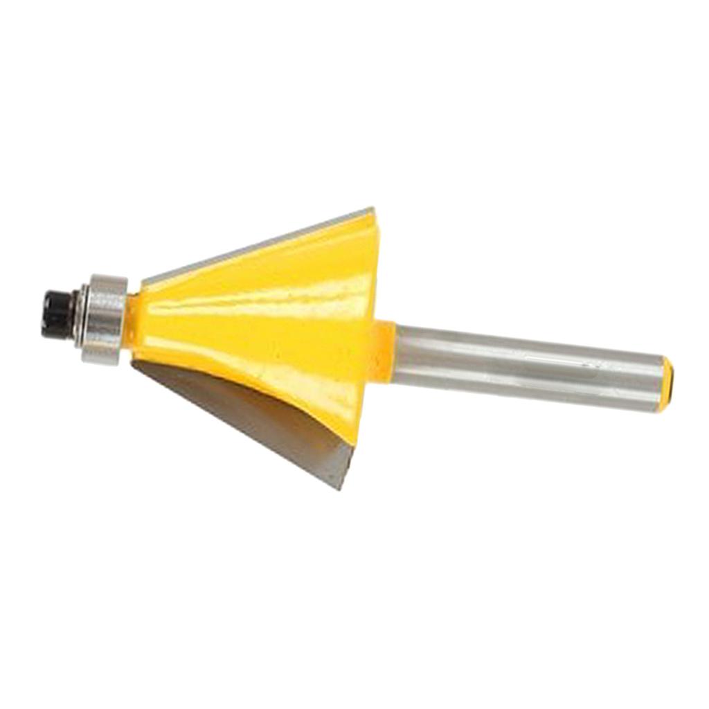 Woodworking 30° &amp; 22.5° Chamfer/Bevel Edging Router Bit with 1/4-Inch Shank