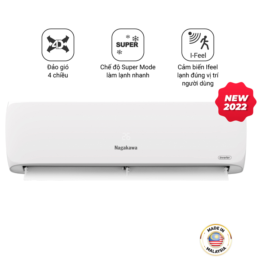 Điều hòa Nagakawa Inverter 18000BTU/H NIS-C18R2H11 - Chỉ giao Hà Nội