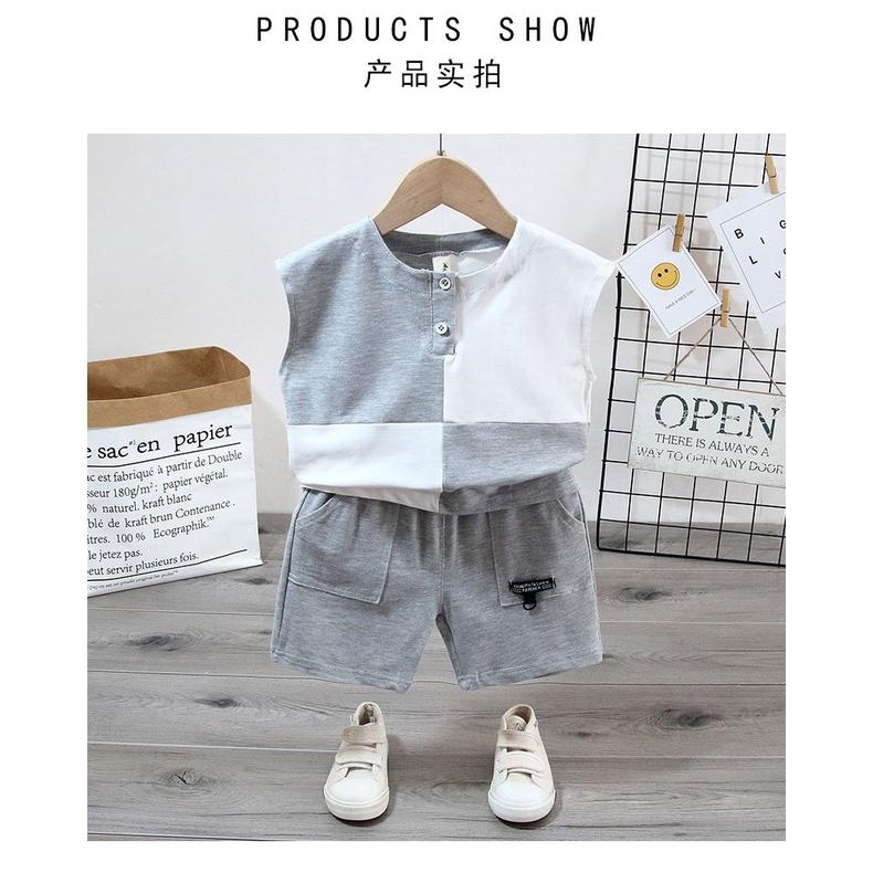 Bộ Cộc Tay Cho Bé Trai , Bộ thun Cộc Tay Cực Mát Từ 6-28kg -BABY SÓC