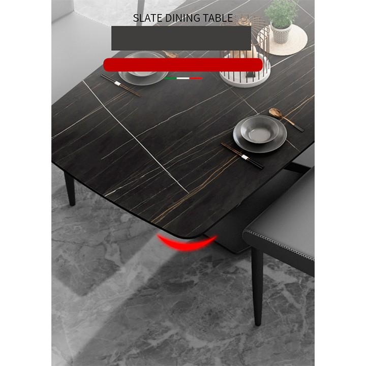 Bàn ăn mặt đá Marble cao cấp 1m4-1m6 BGA008